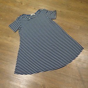 Mini T-shirt Dress blue and white stripes